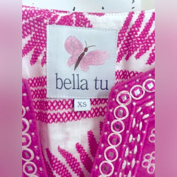 BELLA TU XS Pink Floral Women's dress; GORGEOUS and brand new! - Picture 6 of 8